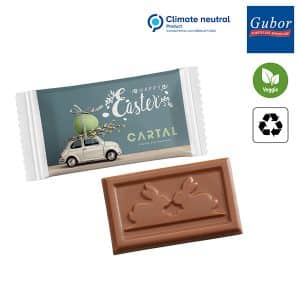 Visuel Mignonnette de chocolat MIDI en flowpack de papier - motif Pâques