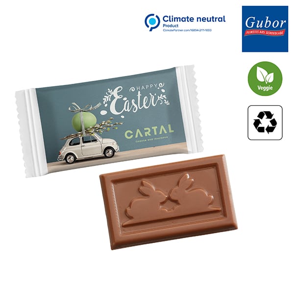 Miniature 1 pour Mignonnette de chocolat MIDI en flowpack de papier - motif Pâques