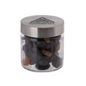 Visuel Bocal en verre avec couvercle en acier inoxydable 0,35l-Di-FC