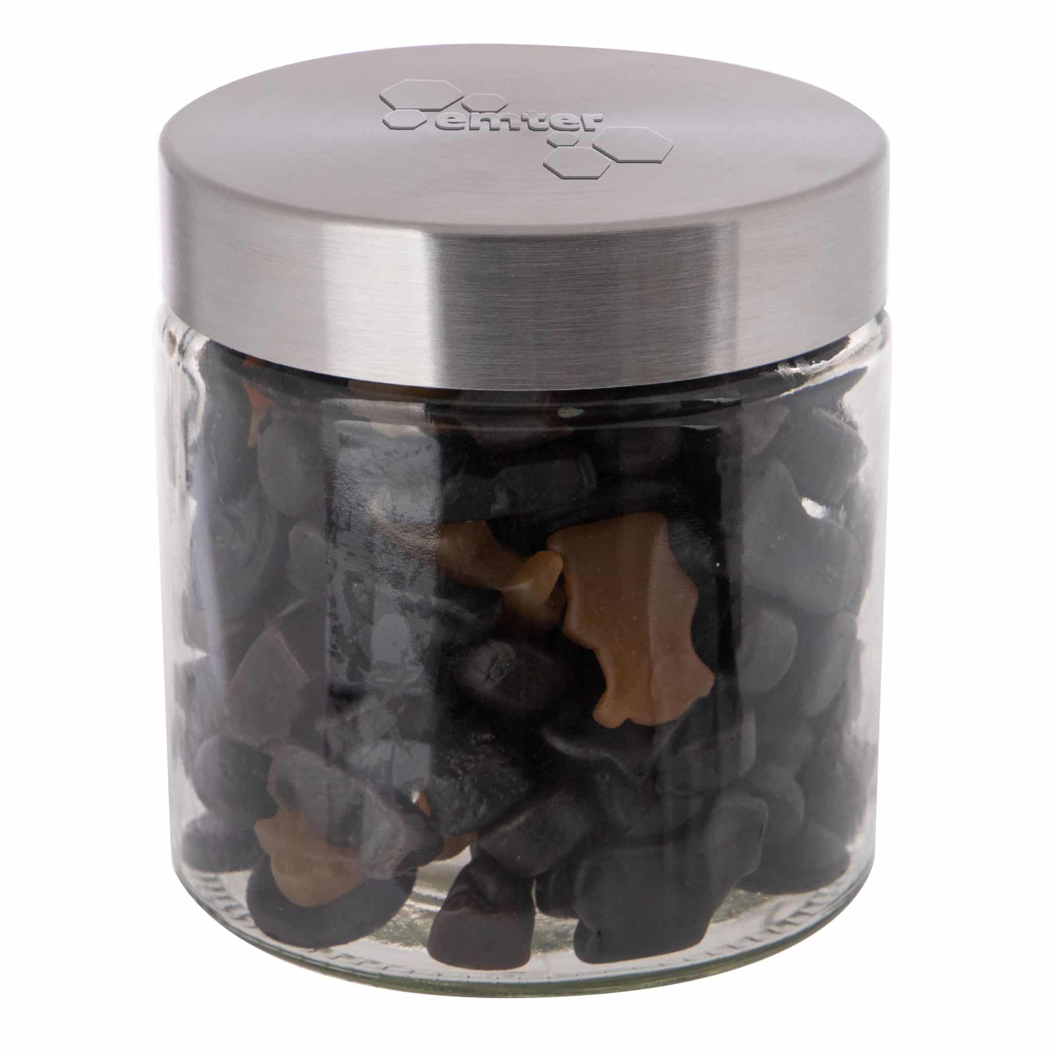 Miniature 1 pour Bocal en verre avec couvercle en acier inoxydable 0,9 litre, avec embossage-E