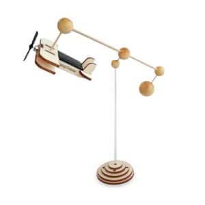 Visuel Avion Biplan sur socle Solaire