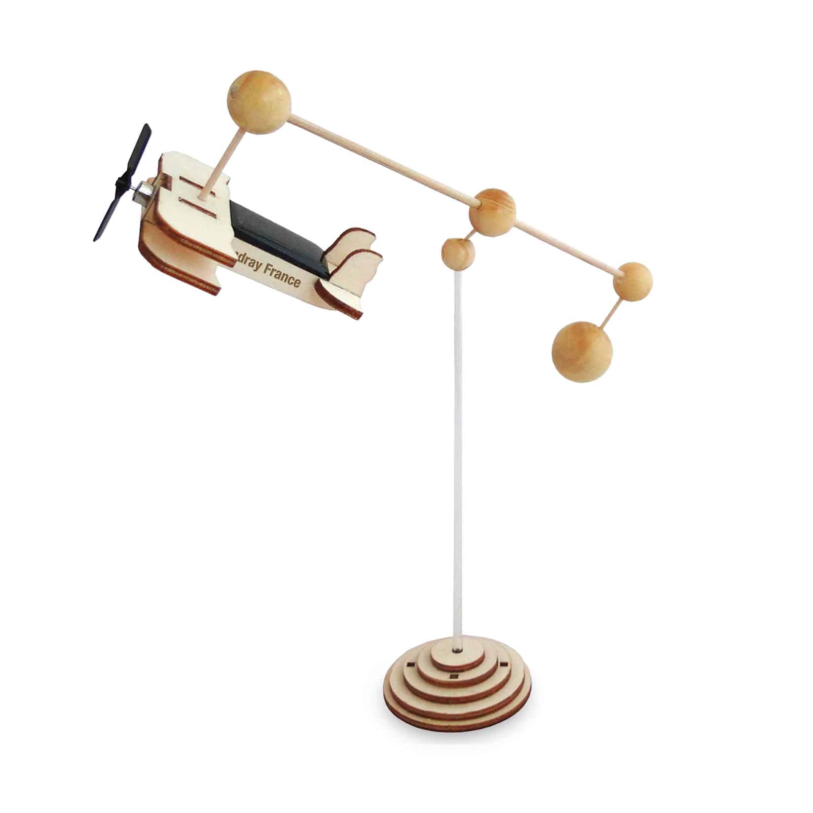 Miniature 1 pour Avion Biplan sur socle Solaire