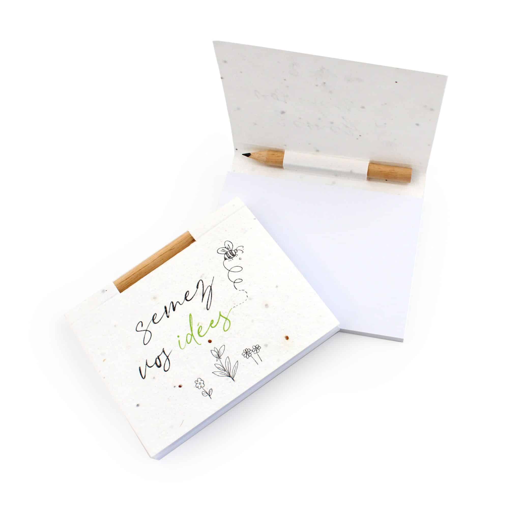 Miniature 1 pour Bloc-notes à graines avec mini crayon