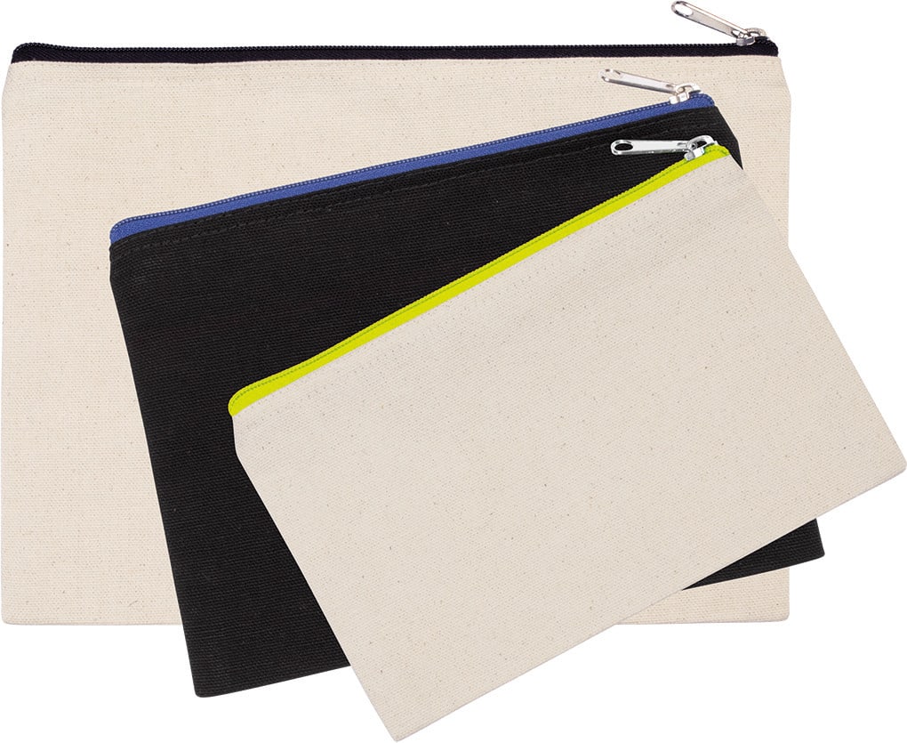 Miniature 2 pour Pochette en coton canvas - grand modèle