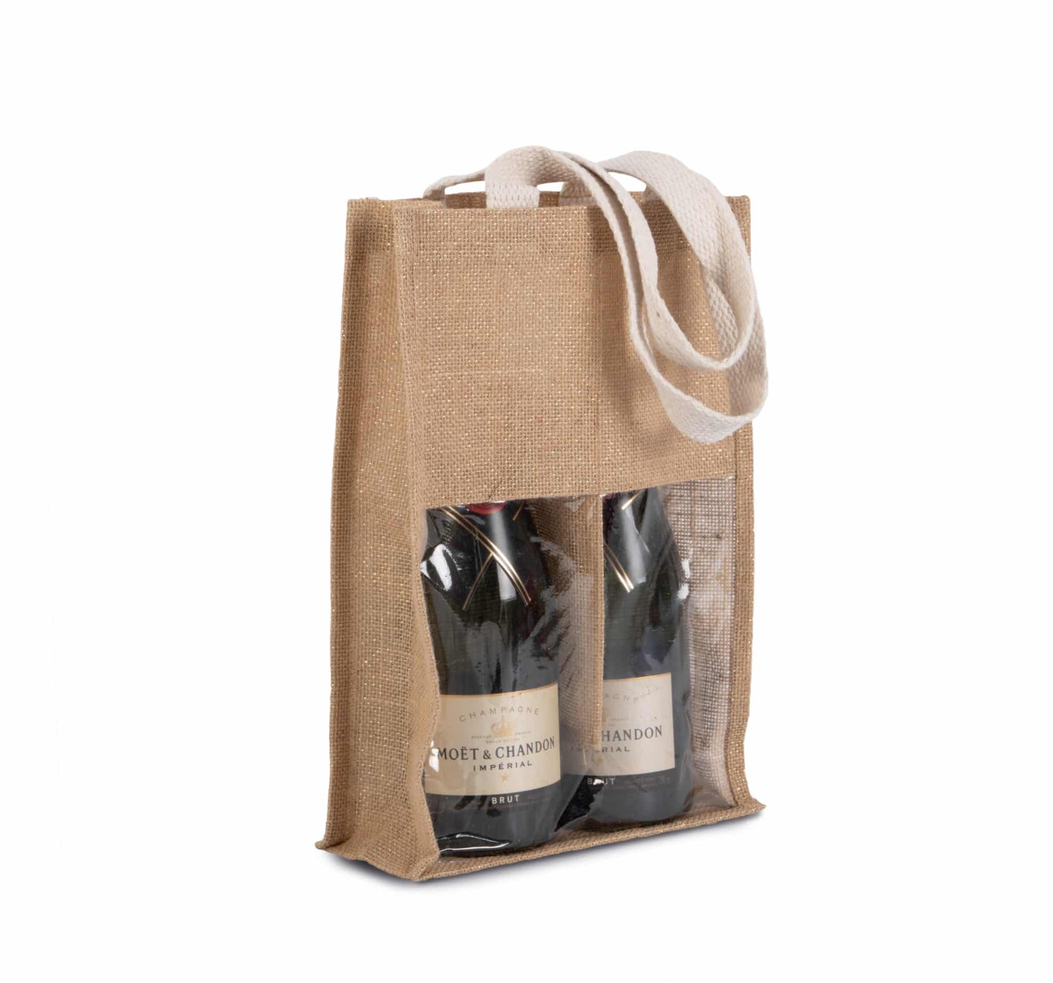 Miniature 5 pour Sac porte-bouteilles en jute