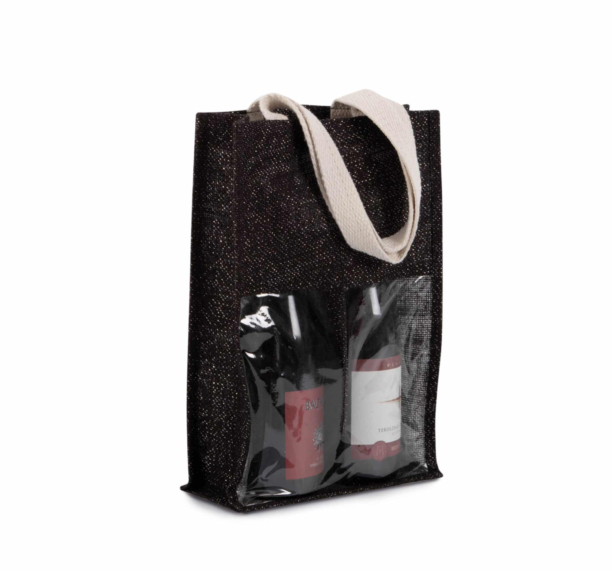 Miniature 2 pour Sac porte-bouteilles en jute