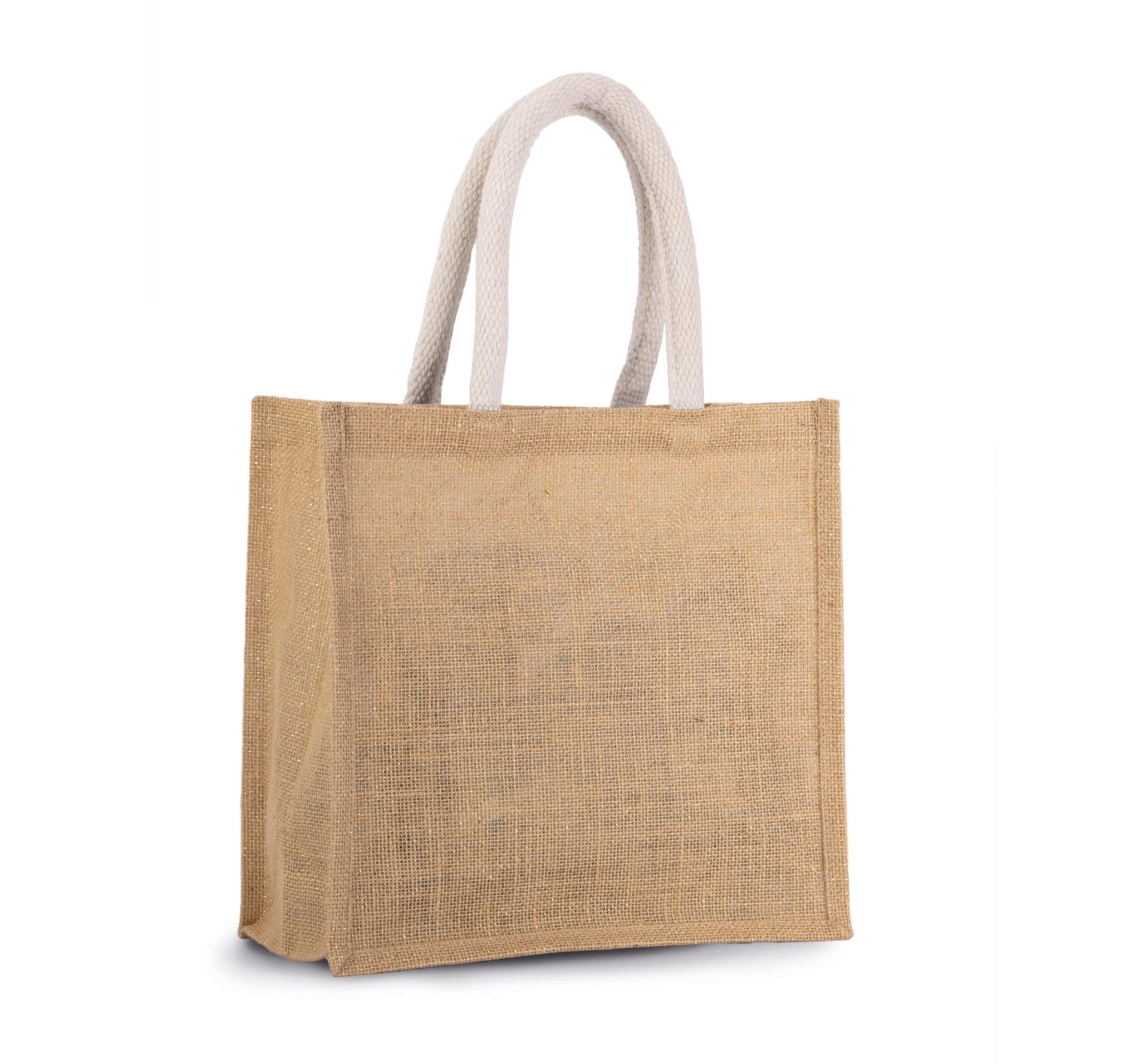 Miniature 12 pour Sac style cabas en toile de jute - modèle moyen