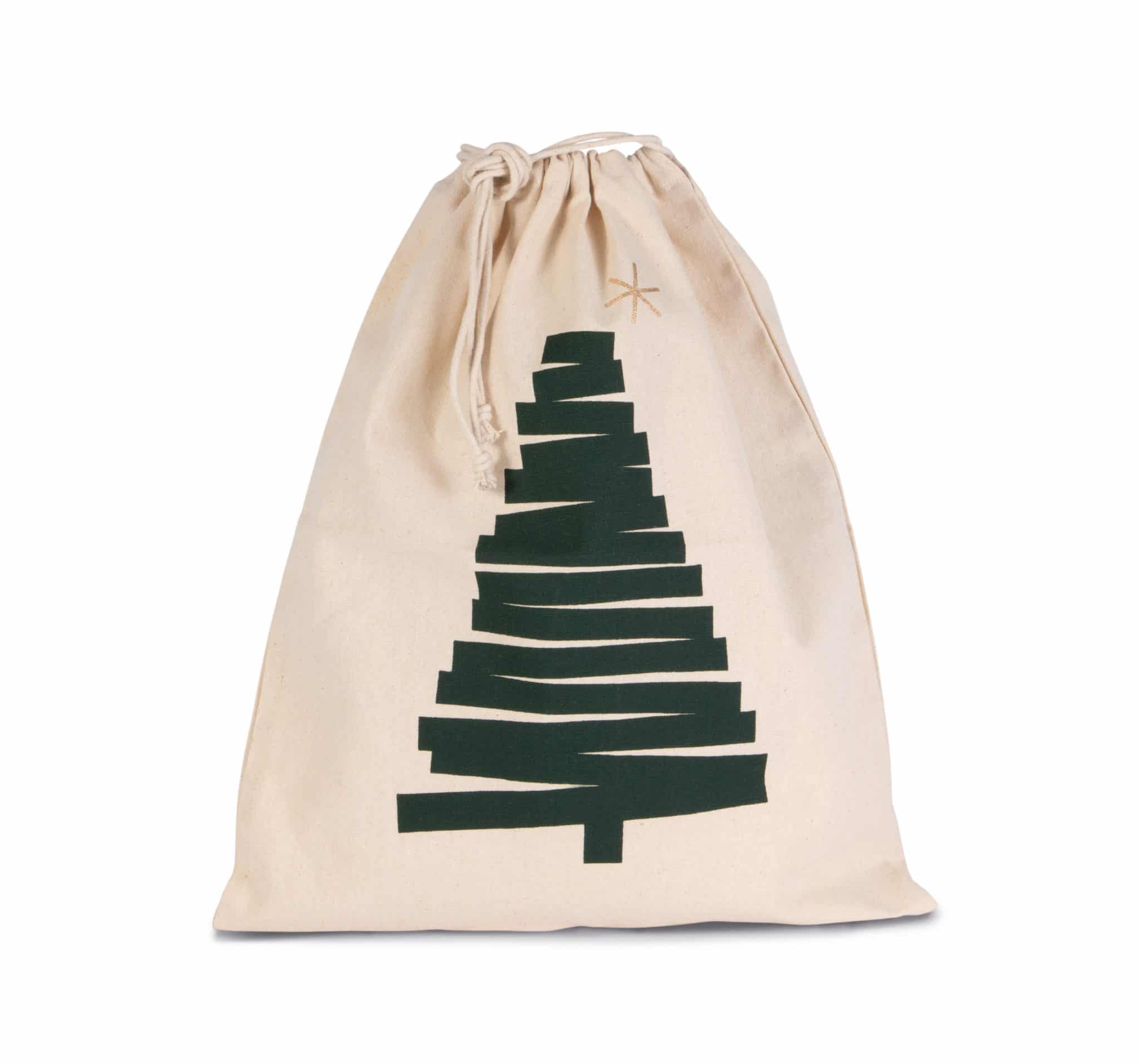 Miniature 5 pour Sac coton à cordon motif sapin