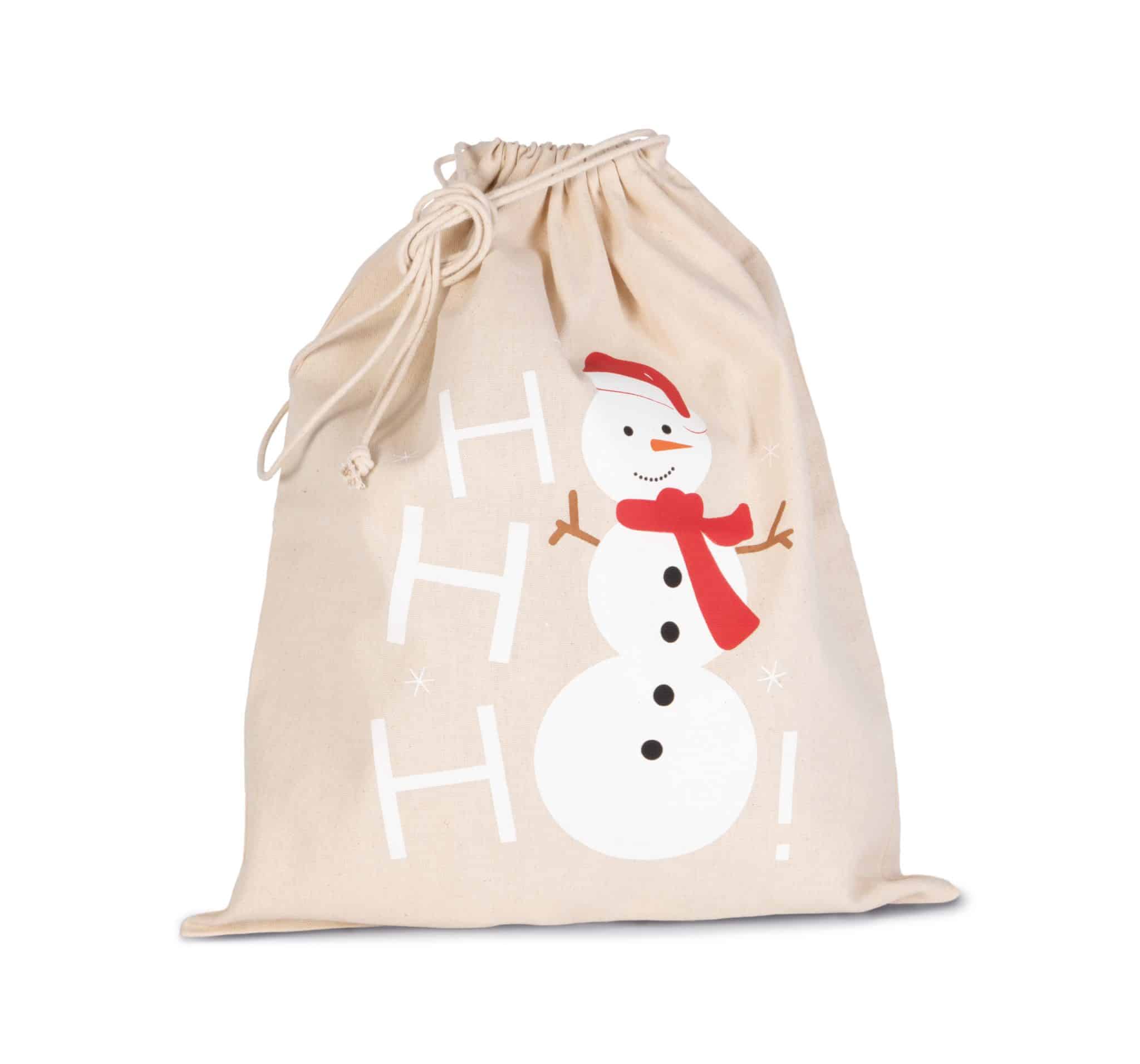 Miniature 5 pour Sac coton à cordon motif bonhomme de neige