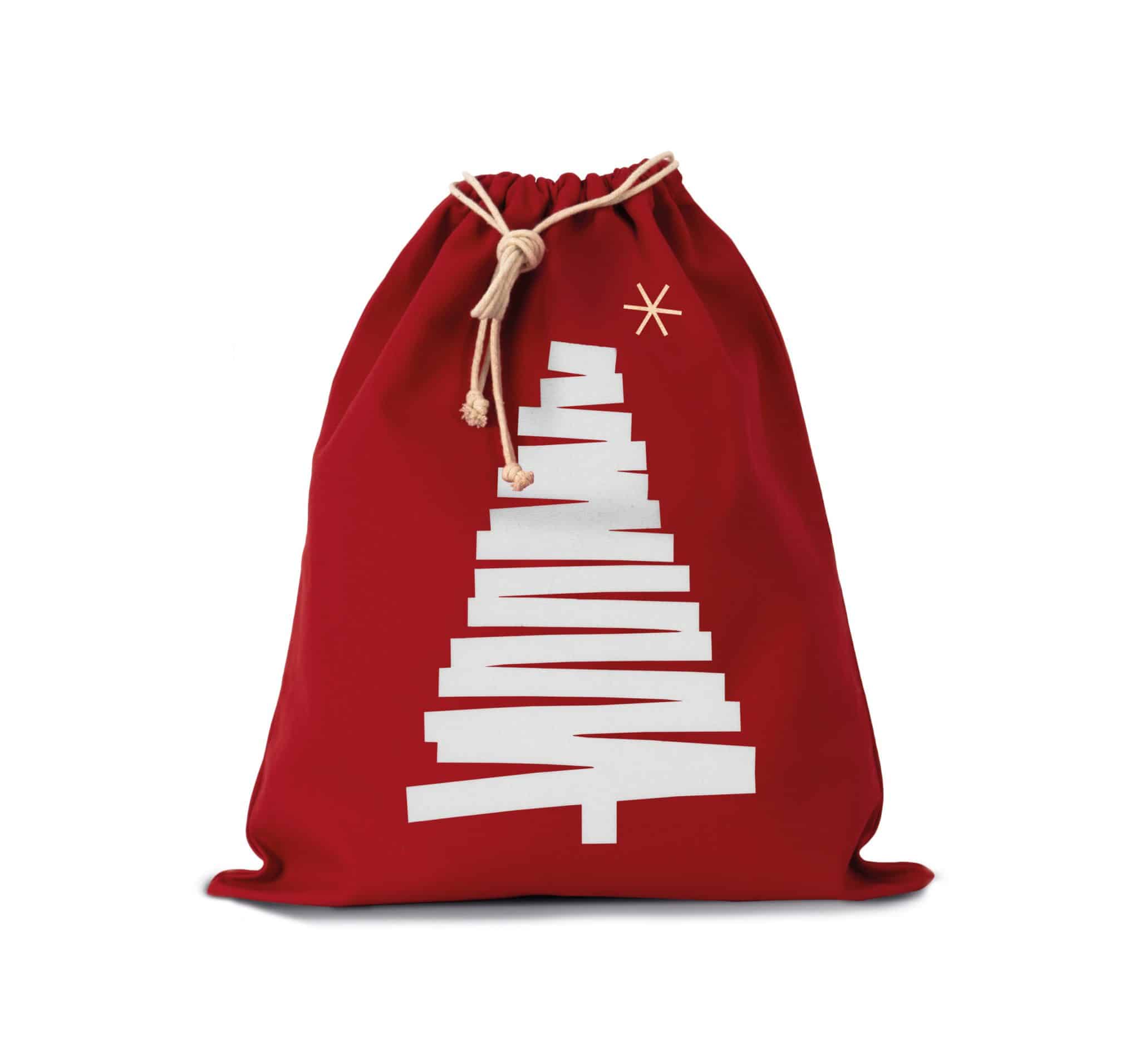Miniature 4 pour Sac coton à cordon motif sapin