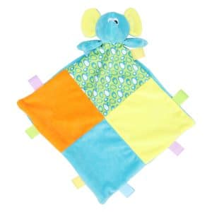 Visuel Doudou plat multicolore éléphant