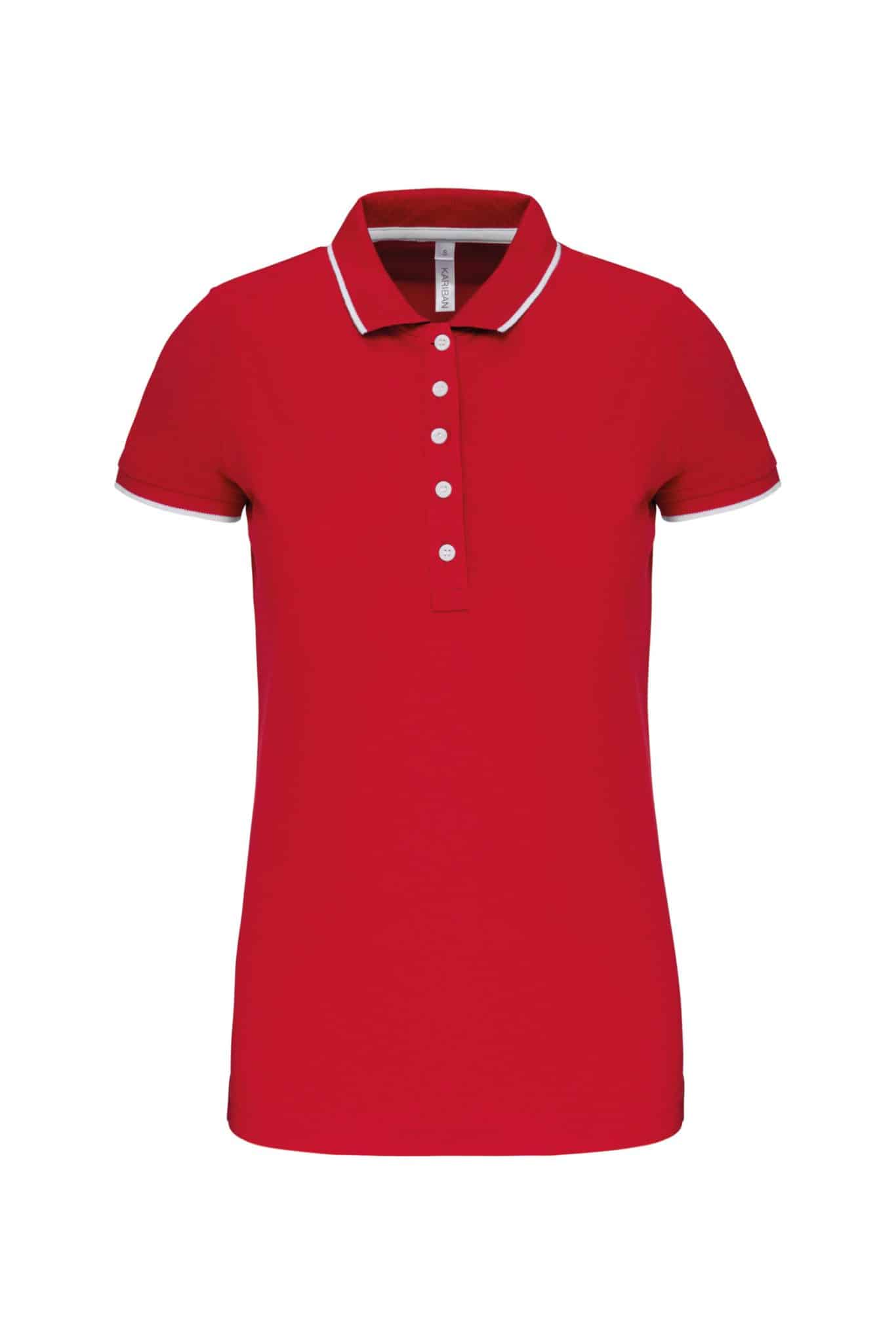 Miniature 12 pour Polo maille piquée manches courtes femme