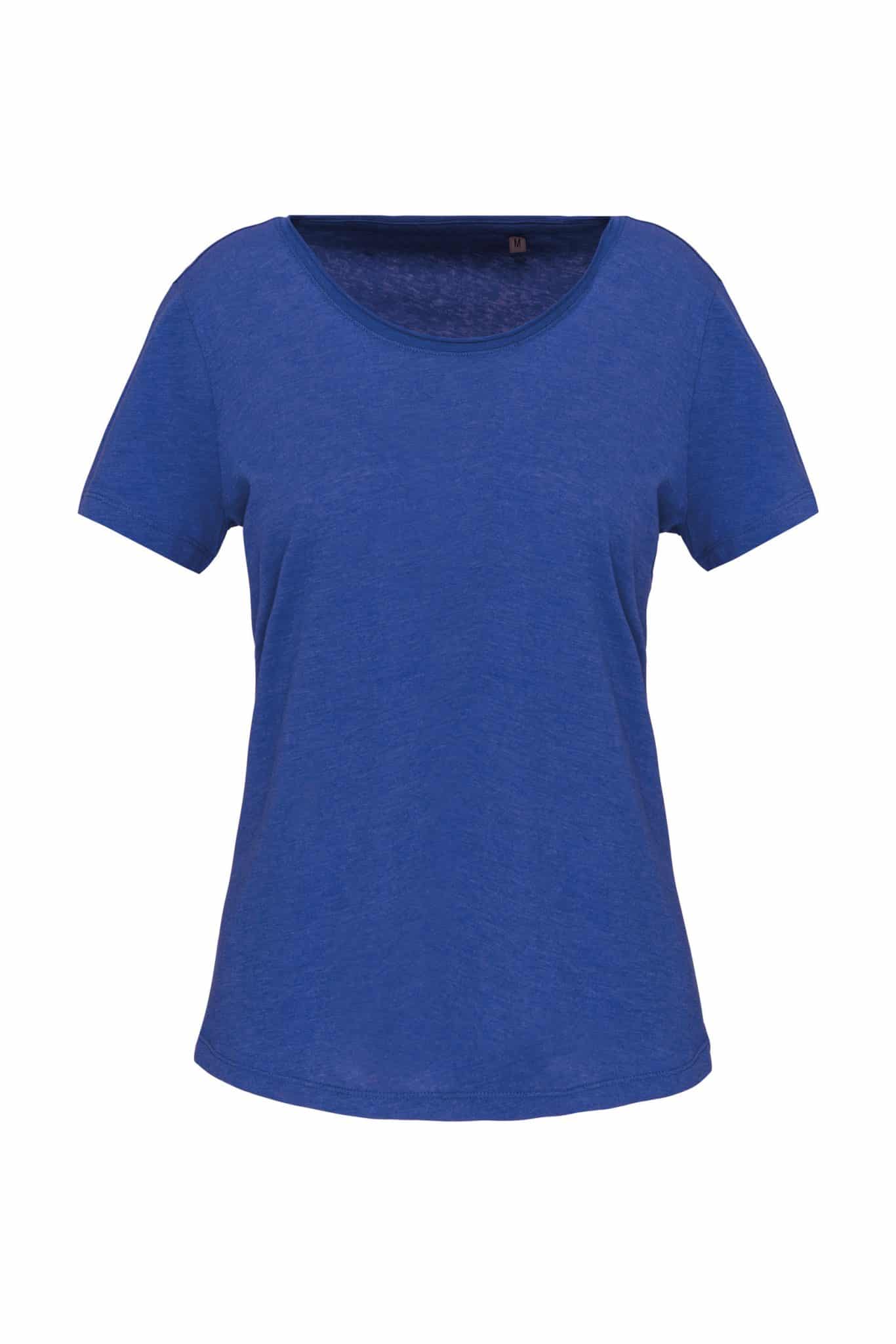 Miniature 9 pour T-shirt Bio col à bords francs manches courtes femme