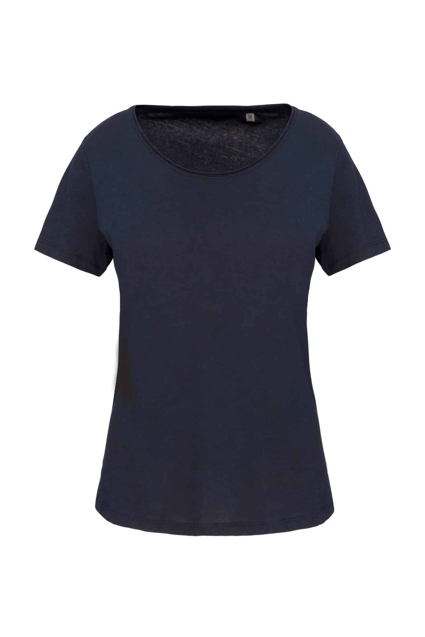 Miniature 8 pour T-shirt Bio col à bords francs manches courtes femme