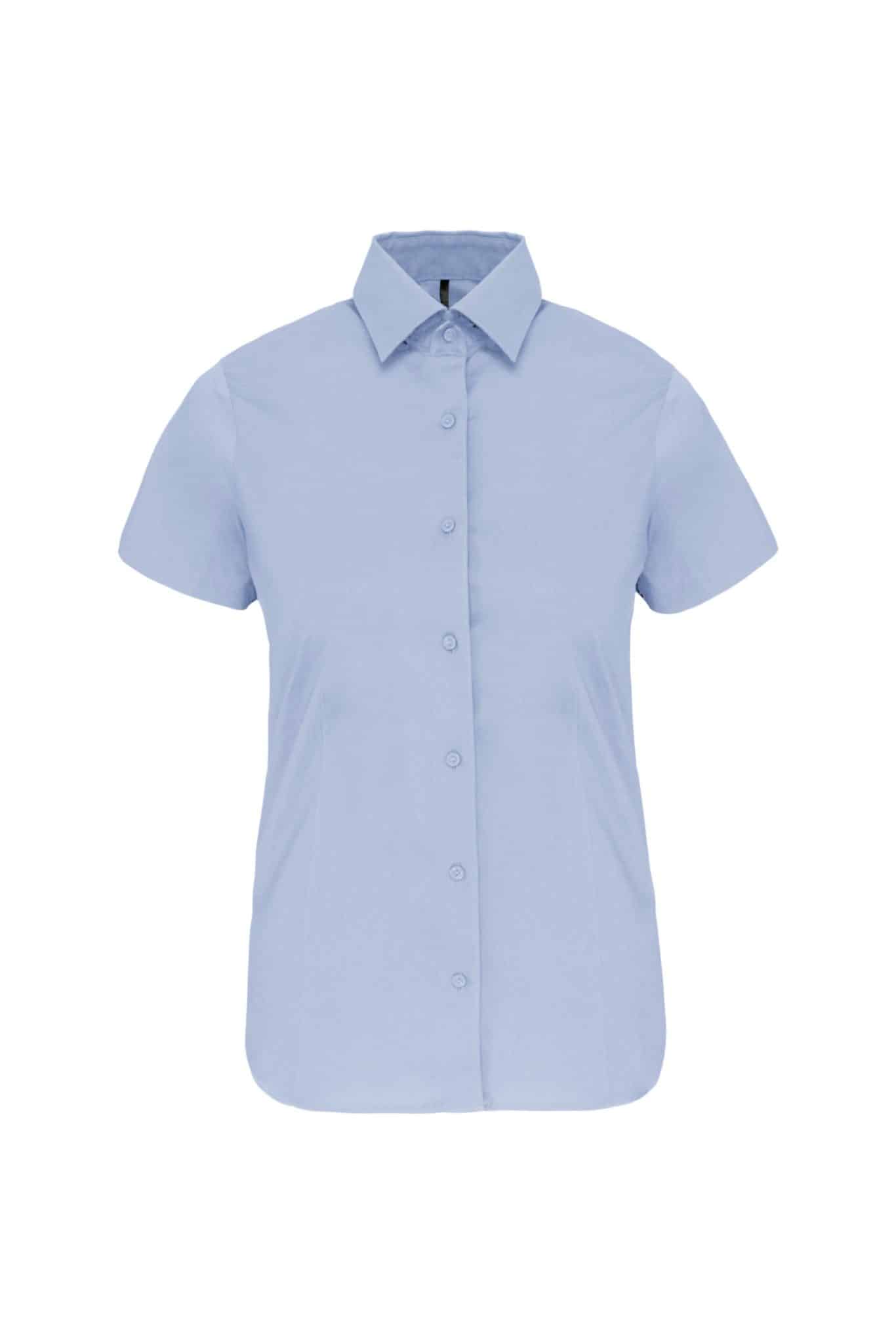Miniature 9 pour Chemise coton / élasthanne manches courtes femme