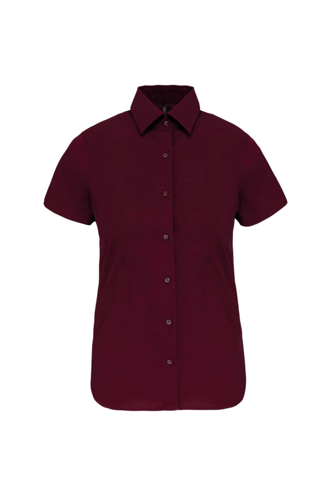 Miniature 12 pour Chemise coton / élasthanne manches courtes femme