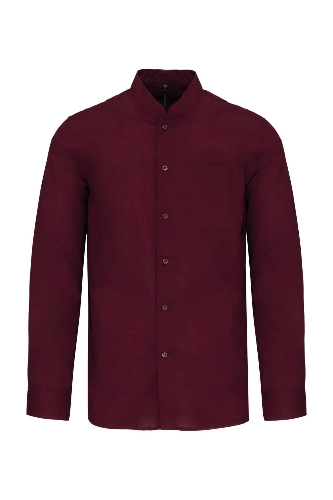 Miniature 17 pour Chemise col mao manches longues