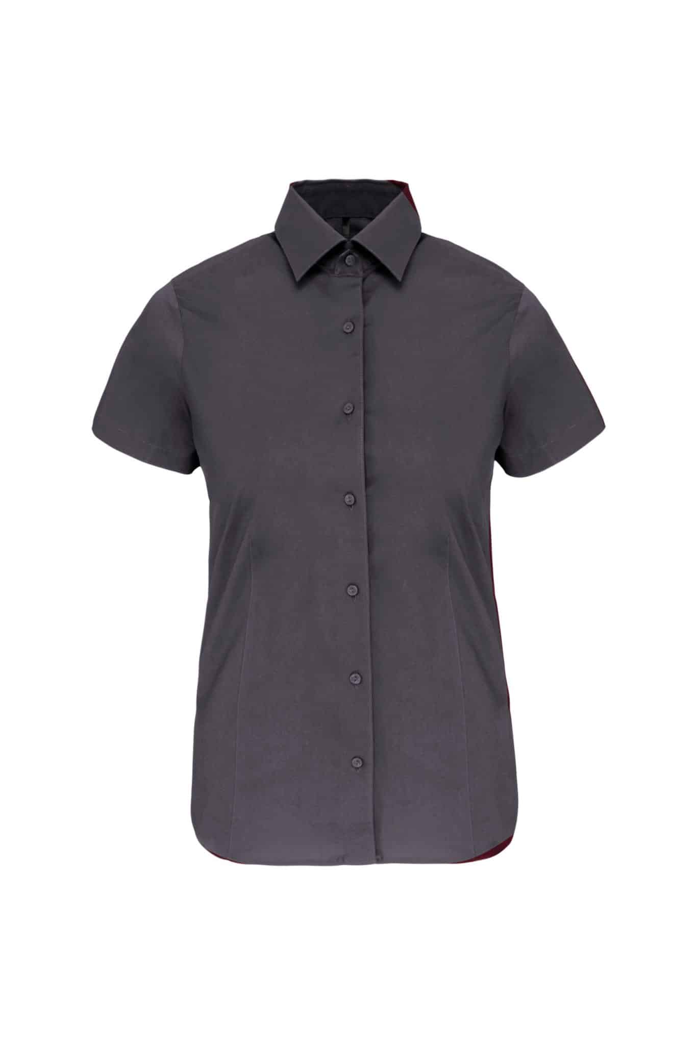 Miniature 13 pour Chemise coton / élasthanne manches courtes femme