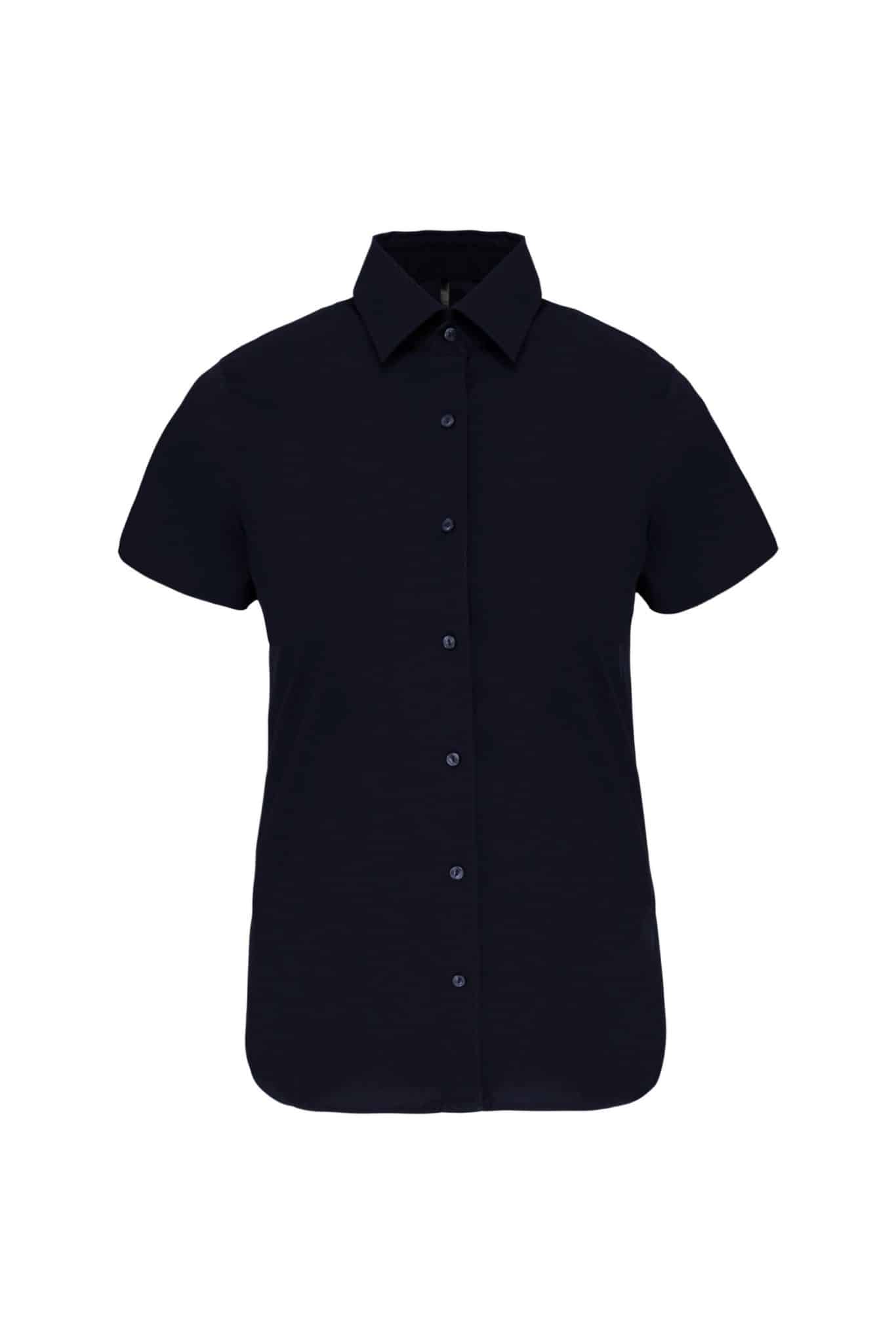 Miniature 10 pour Chemise coton / élasthanne manches courtes femme