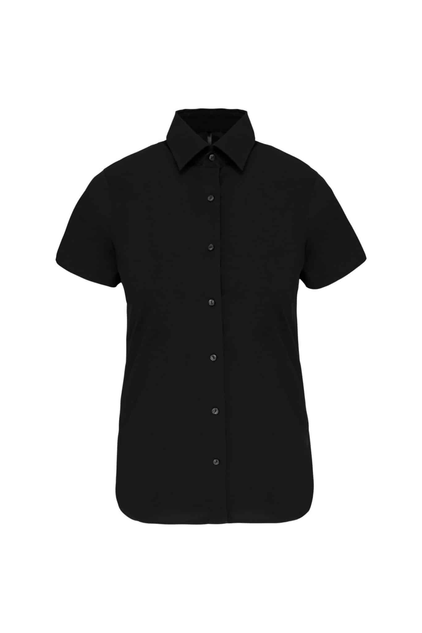Miniature 8 pour Chemise coton / élasthanne manches courtes femme