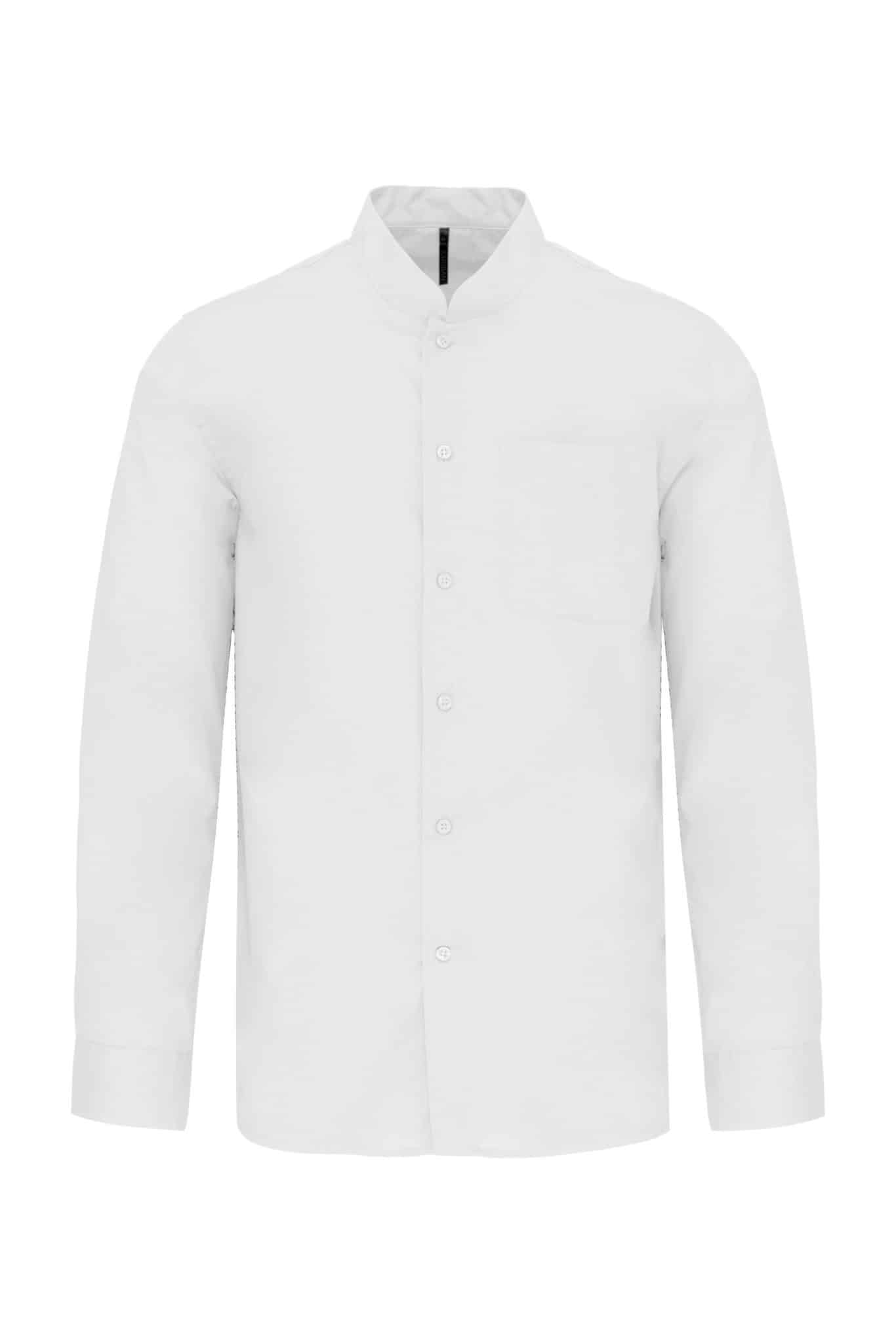 Miniature 16 pour Chemise col mao manches longues