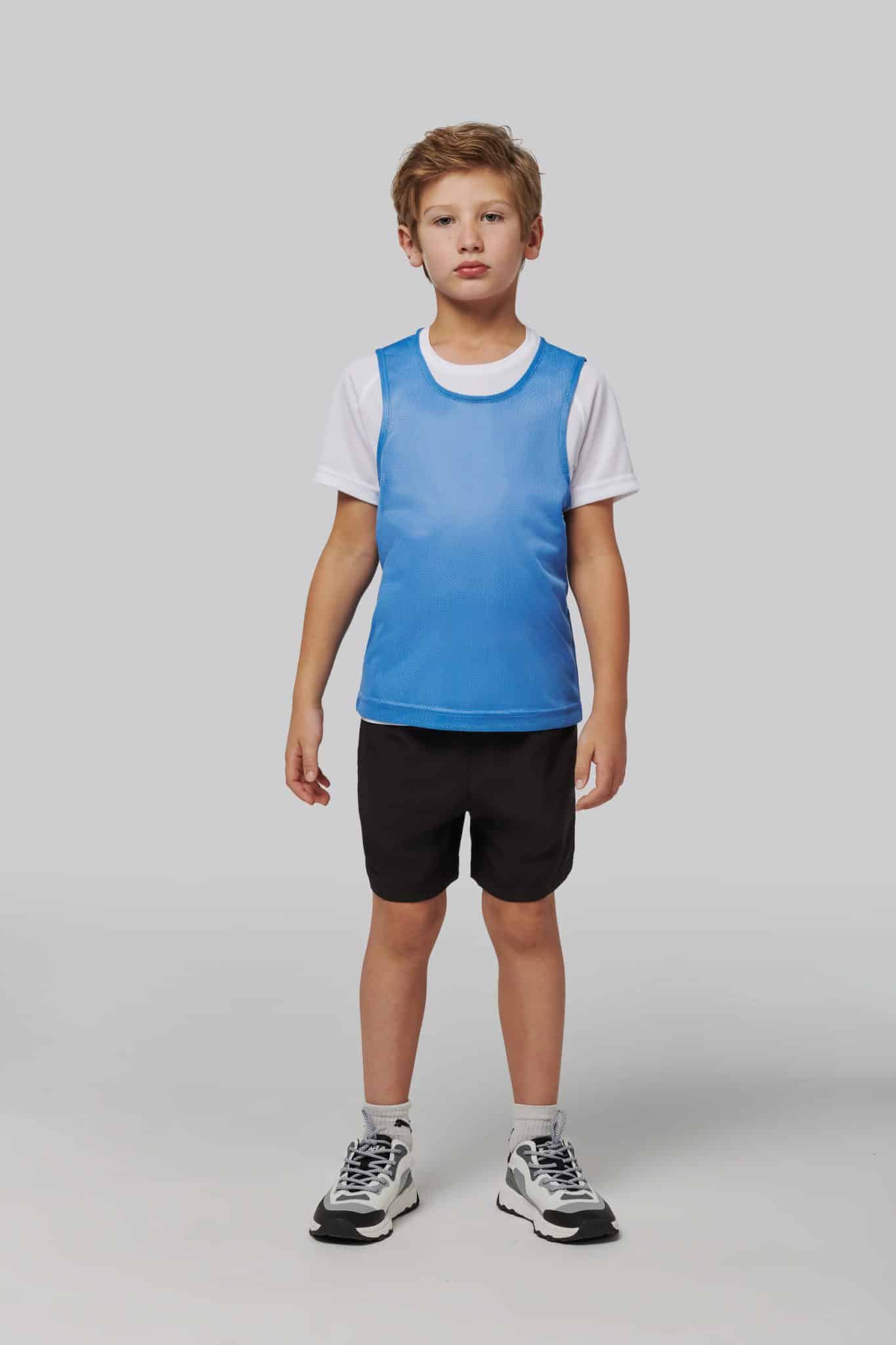 Miniature 1 pour Chasuble en filet léger multisports enfant