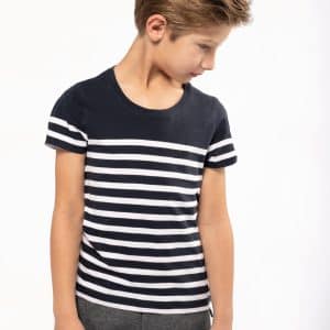 Visuel T-shirt marin col rond Bio enfant