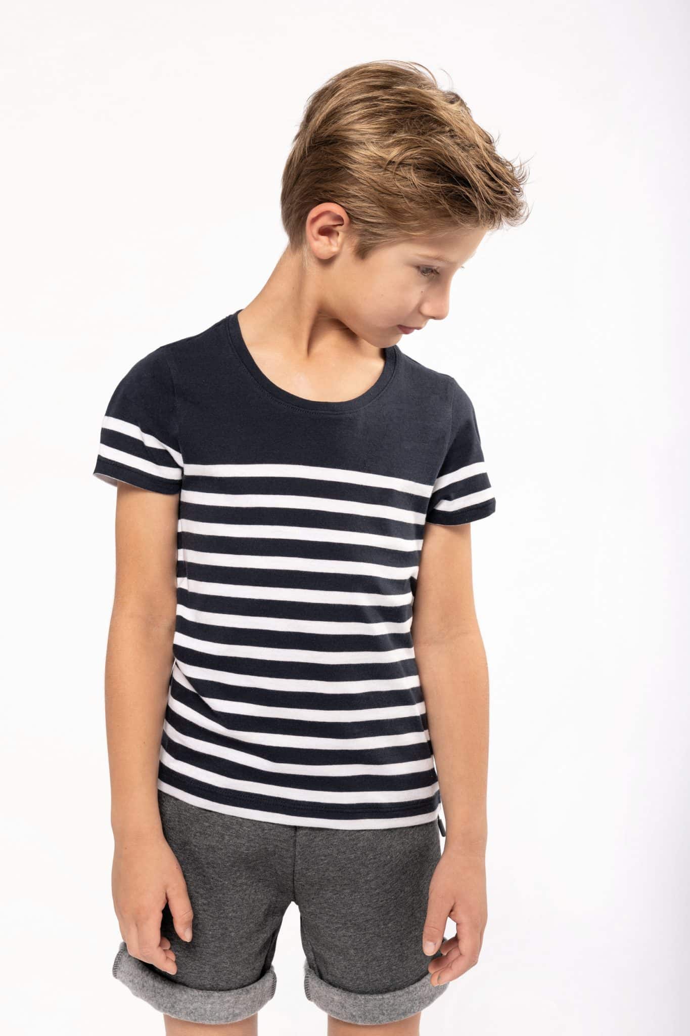 Miniature 1 pour T-shirt marin col rond Bio enfant