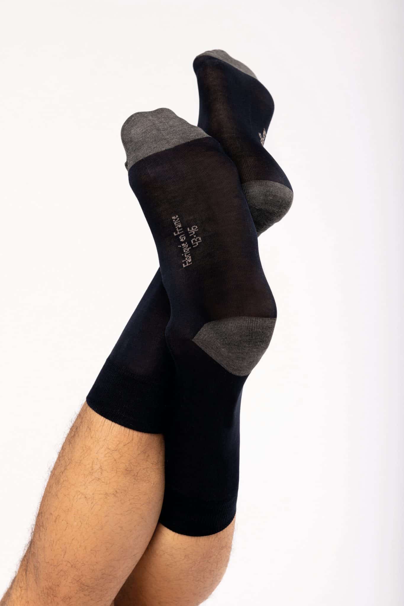 Miniature 2 pour Chaussettes de ville mi-hautes coton mercerisé Origine France Garantie