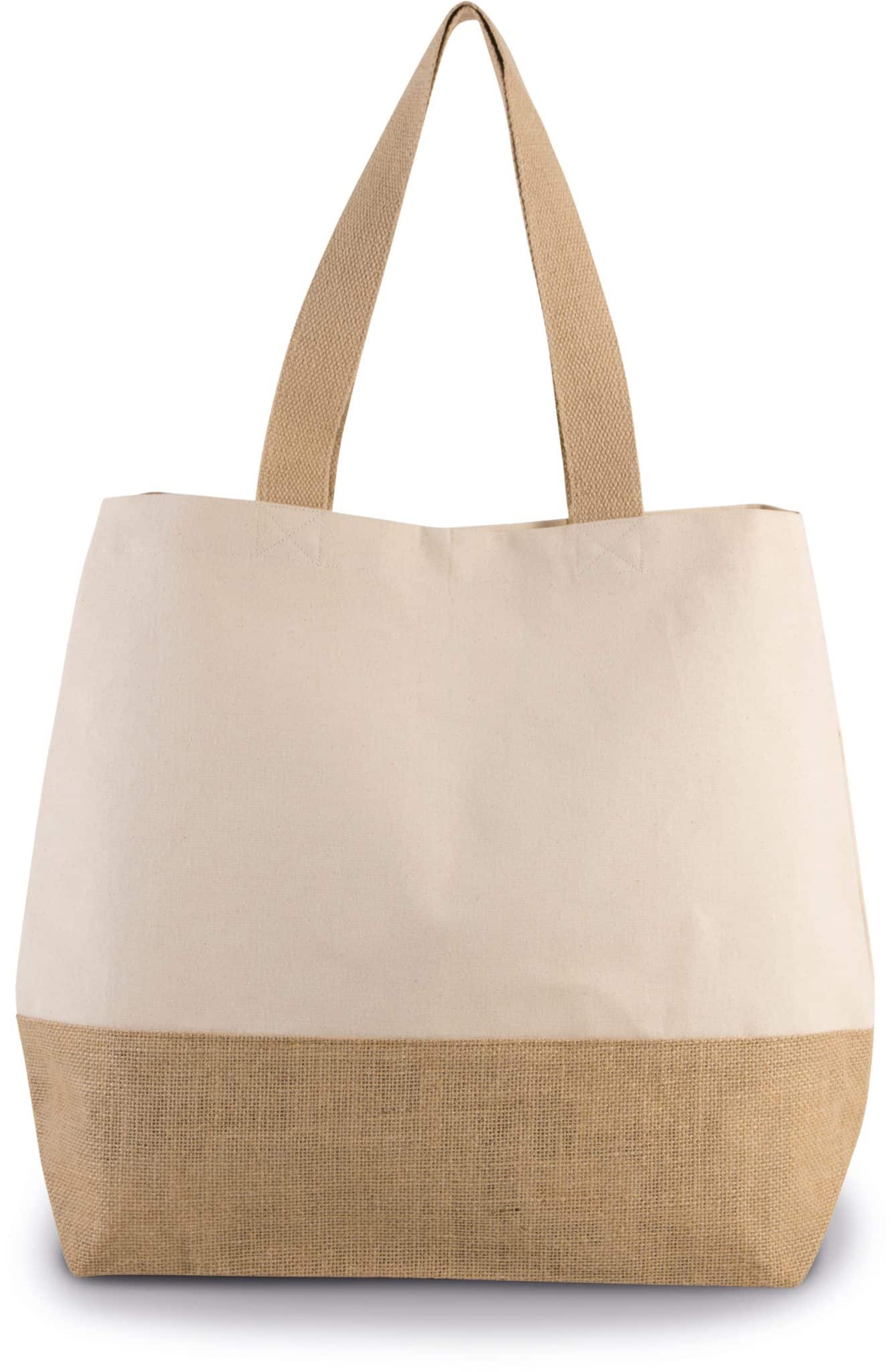 Miniature 3 pour Sac shopping en toiles de coton et jute