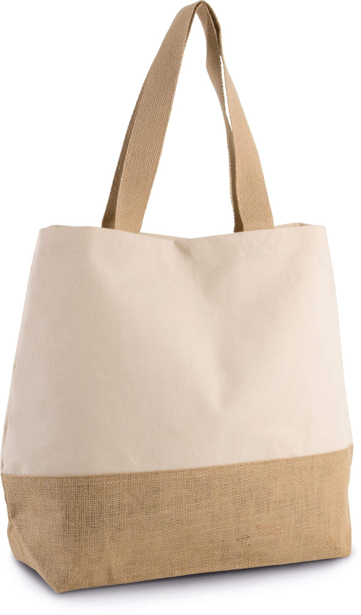 Miniature 6 pour Sac shopping en toiles de coton et jute
