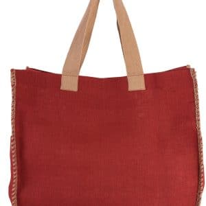 Visuel Sac en jute avec coutures contrastées