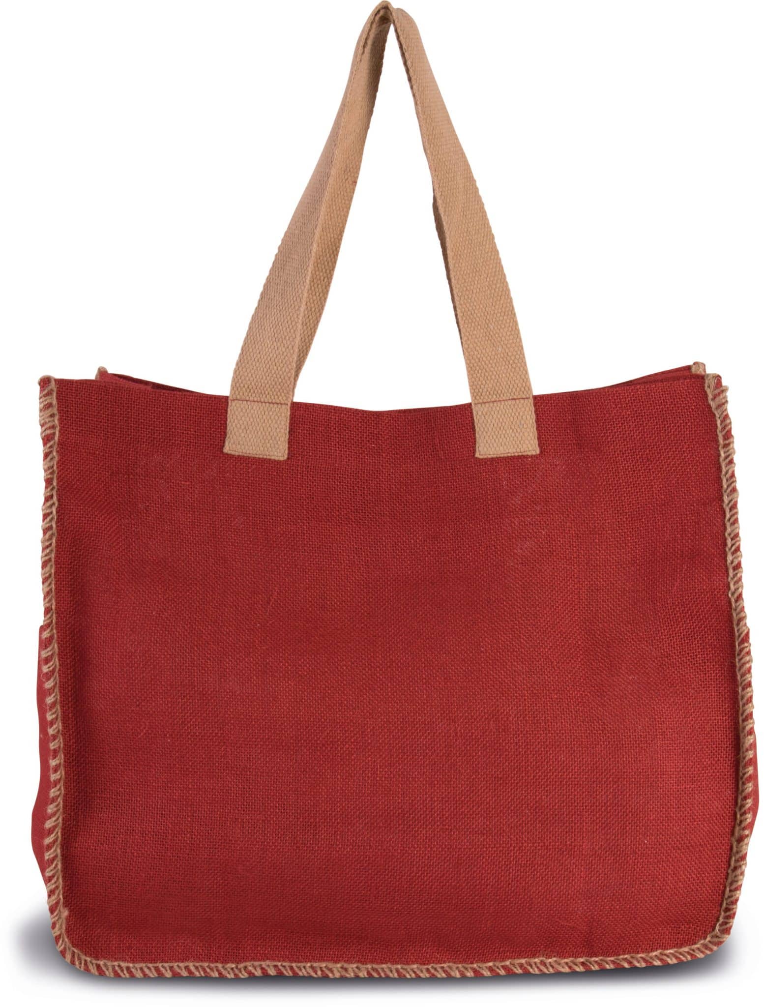 Miniature 1 pour Sac en jute avec coutures contrastées