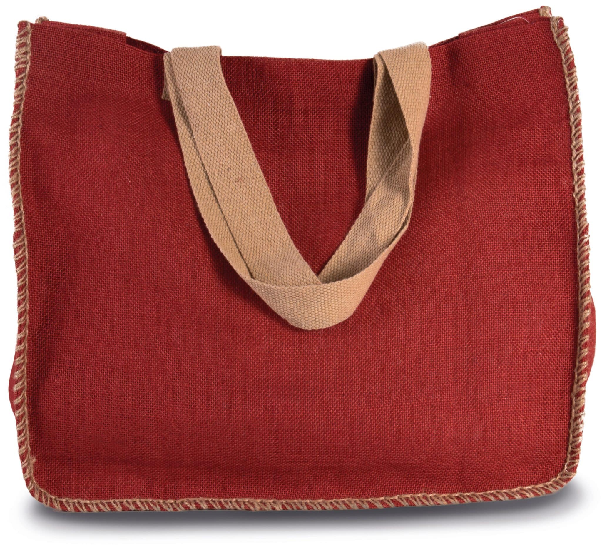 Miniature 2 pour Sac en jute avec coutures contrastées