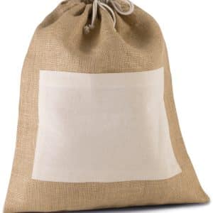Visuel Sac en toile de jute avec cordelettes