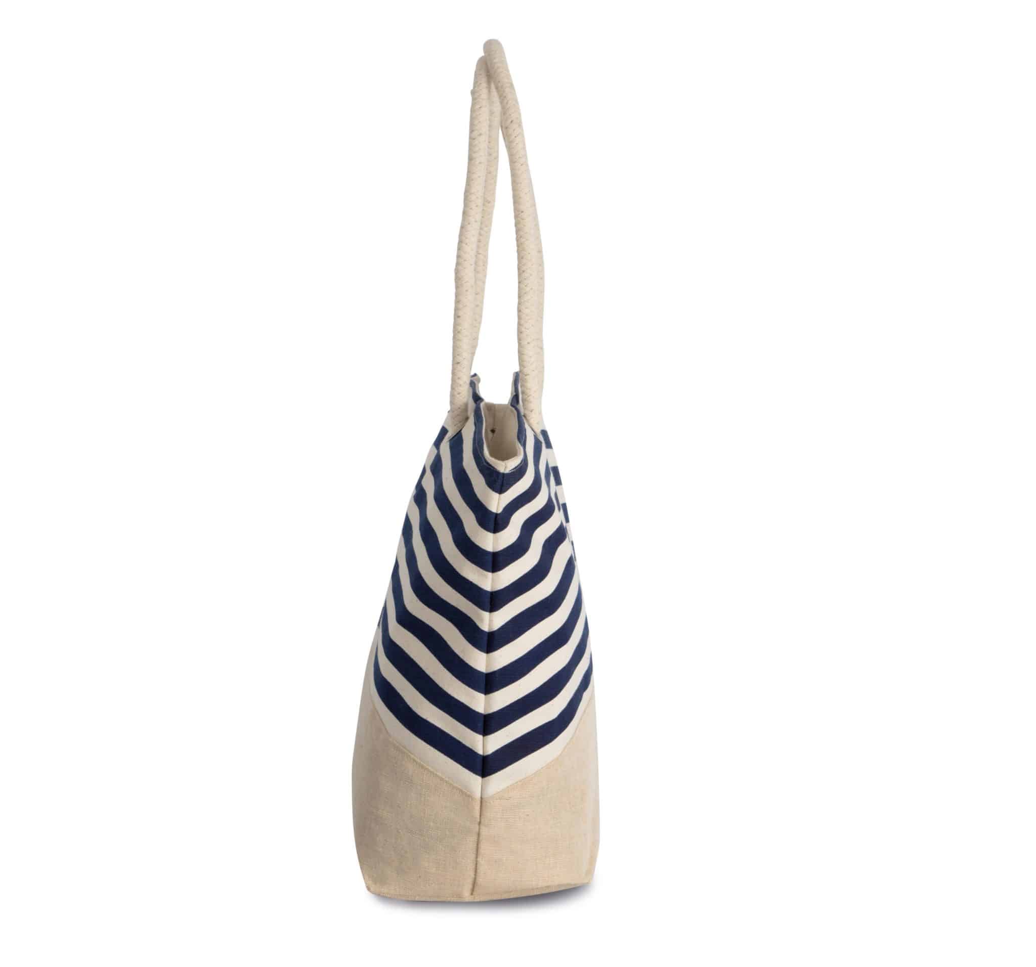Miniature 2 pour Sac shopping style marin en toile de jute
