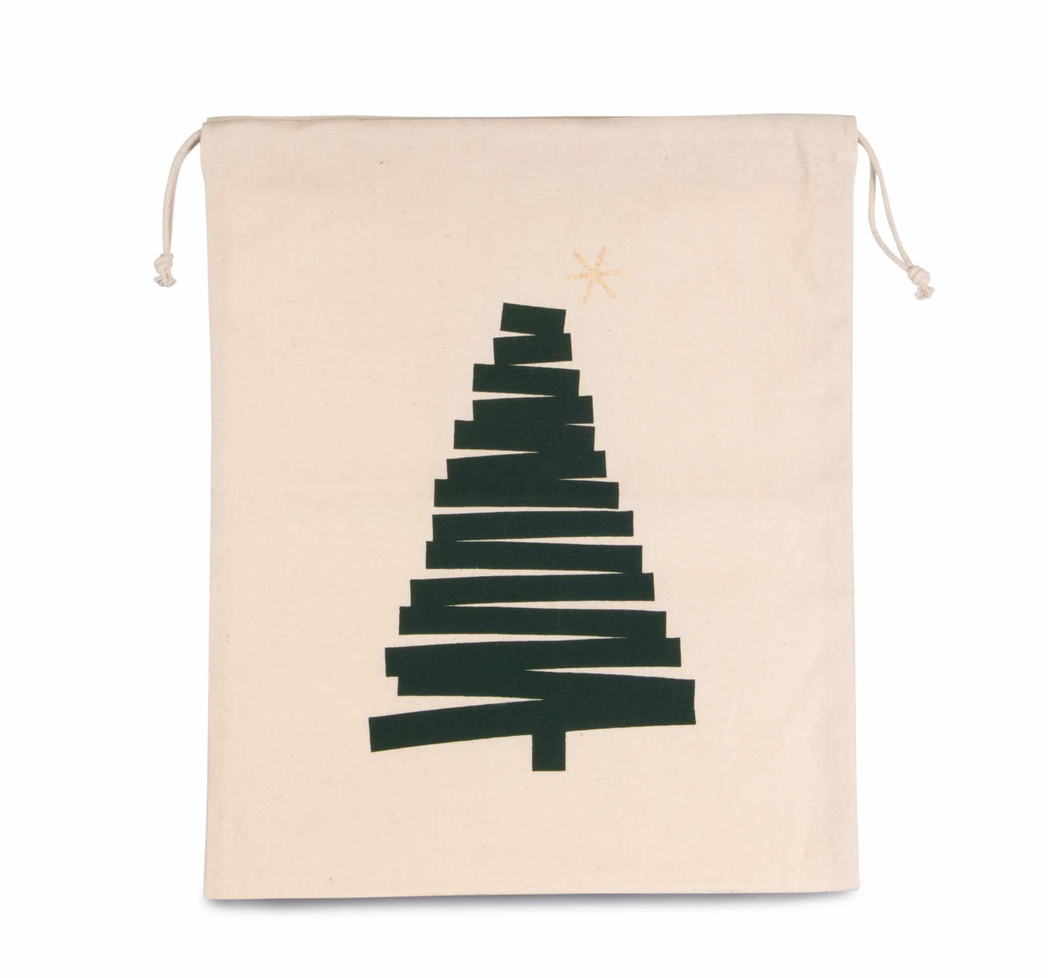 Miniature 2 pour Sac coton à cordon motif sapin