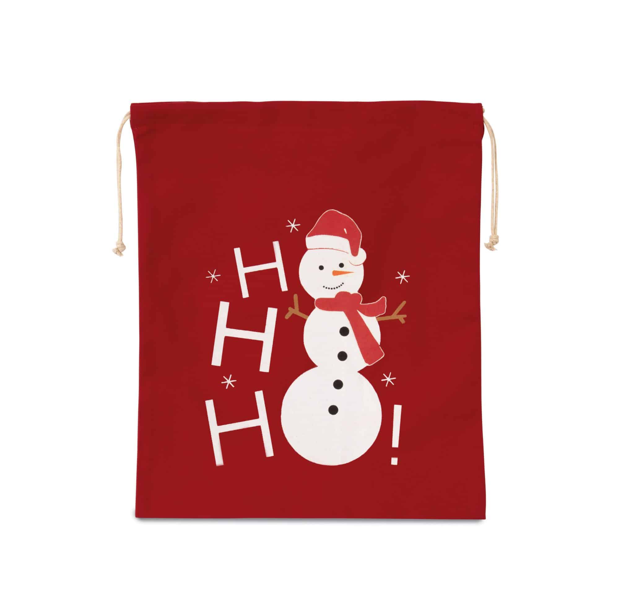 Miniature 2 pour Sac coton à cordon motif bonhomme de neige