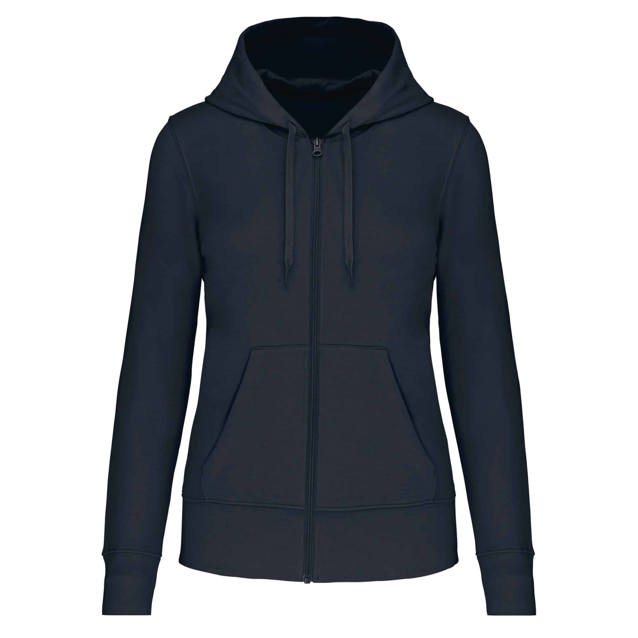 Miniature 14 pour Sweat-shirt écoresponsable zippé à capuche femme