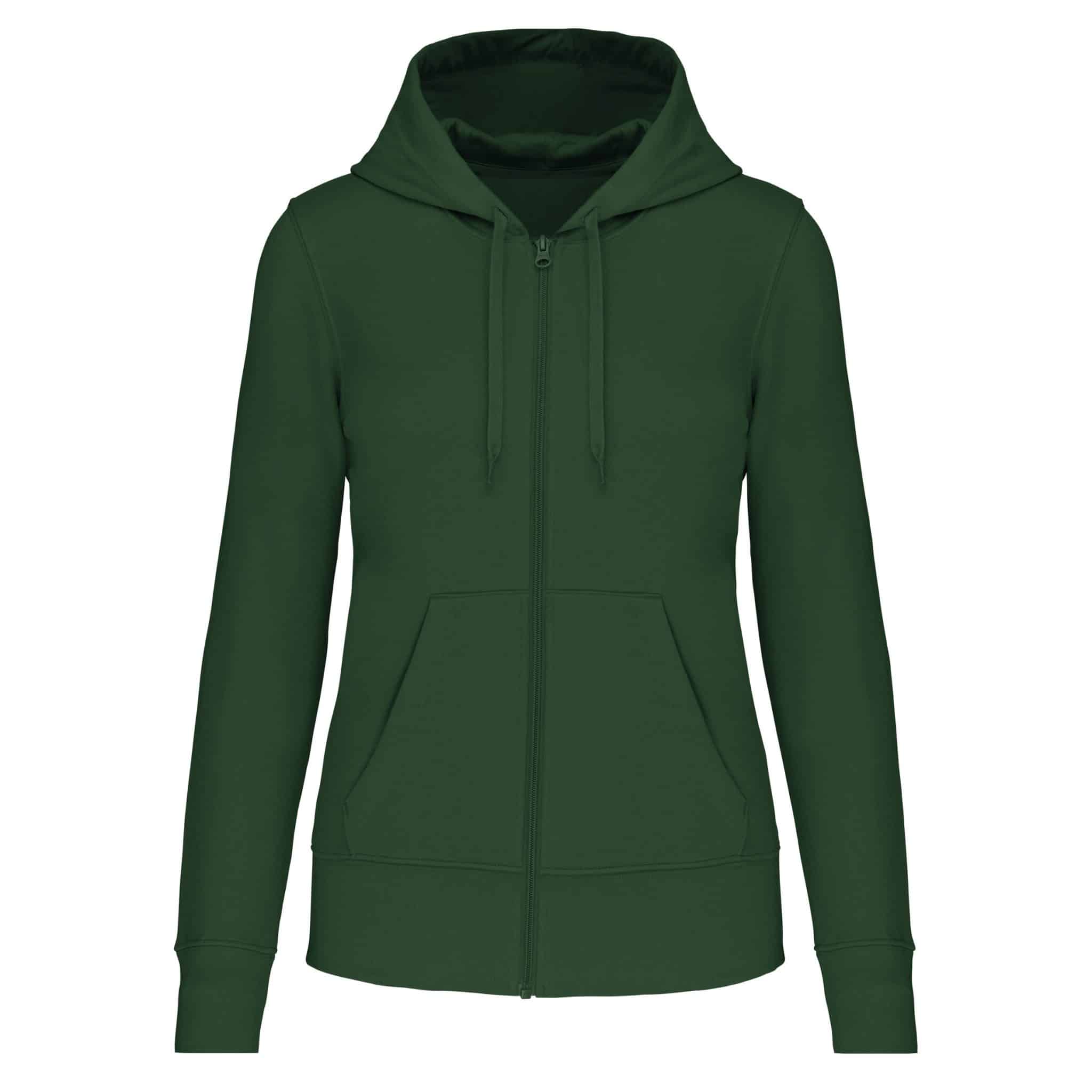 Miniature 11 pour Sweat-shirt écoresponsable zippé à capuche femme