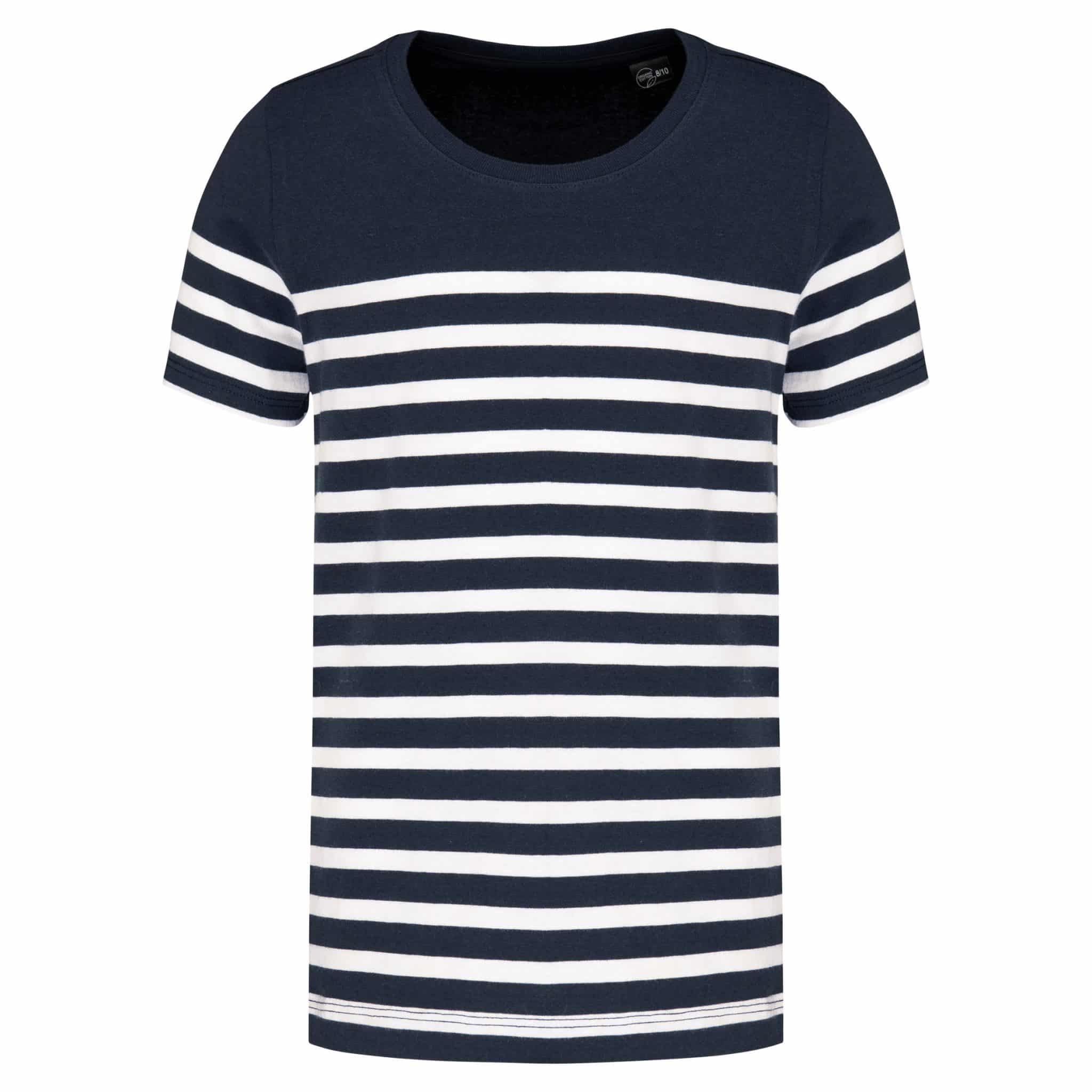 Miniature 4 pour T-shirt marin col rond Bio enfant