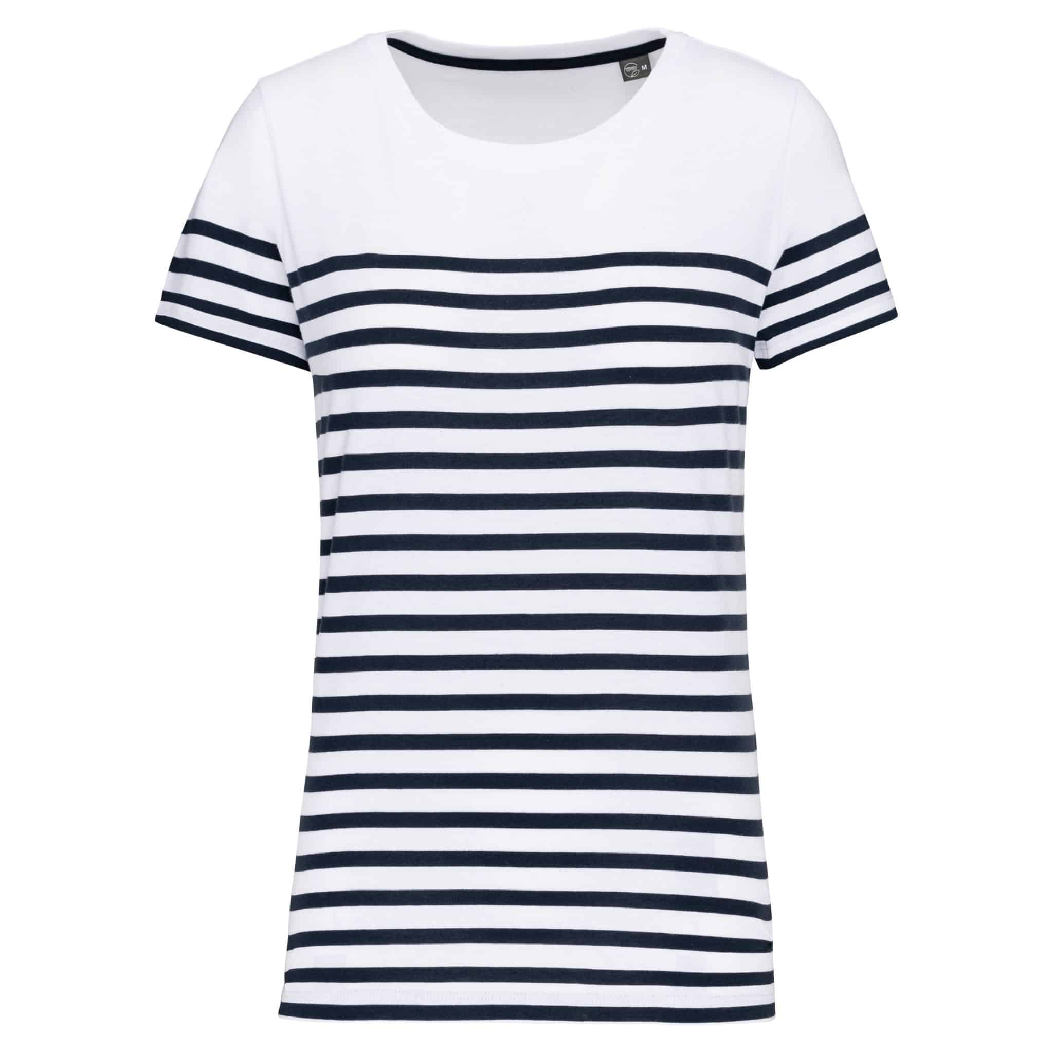 Miniature 14 pour T-shirt marin col rond Bio femme
