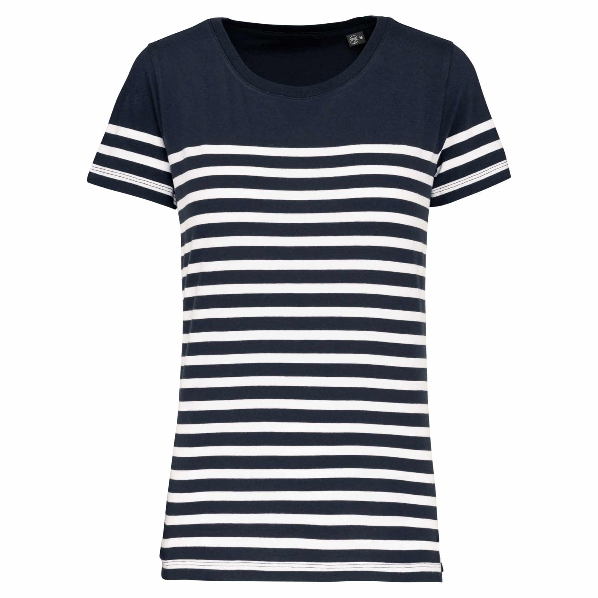 Miniature 13 pour T-shirt marin col rond Bio femme