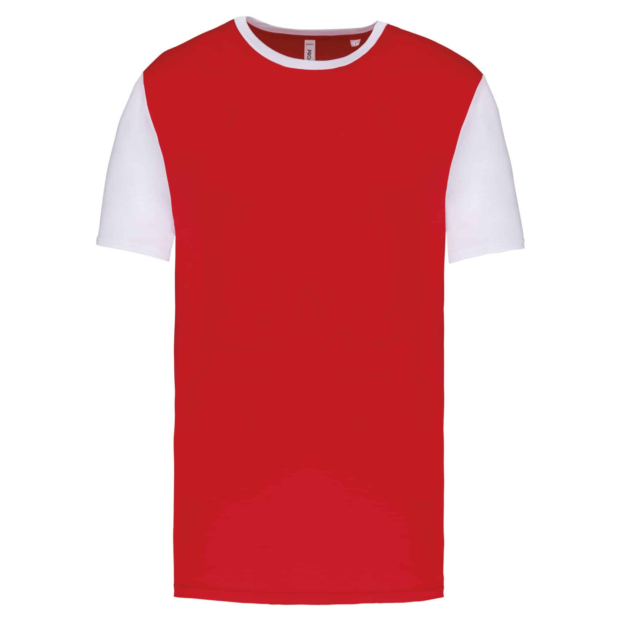 Miniature 22 pour Maillot manches courtes bicolore unisexe