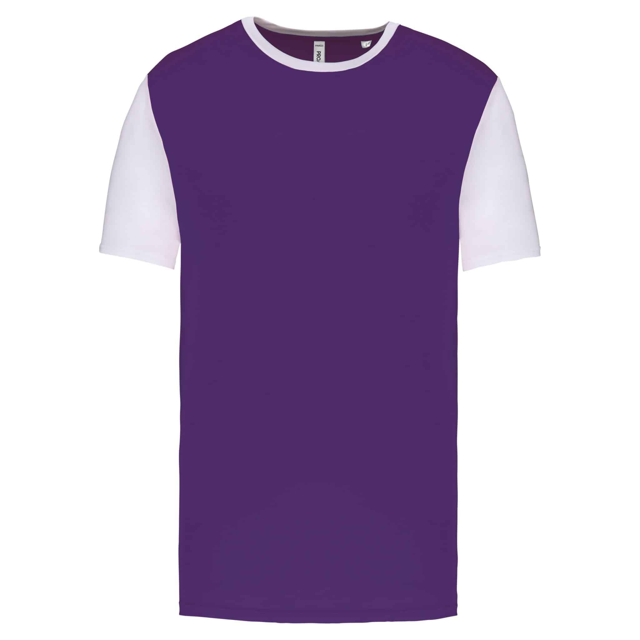 Miniature 20 pour Maillot manches courtes bicolore unisexe