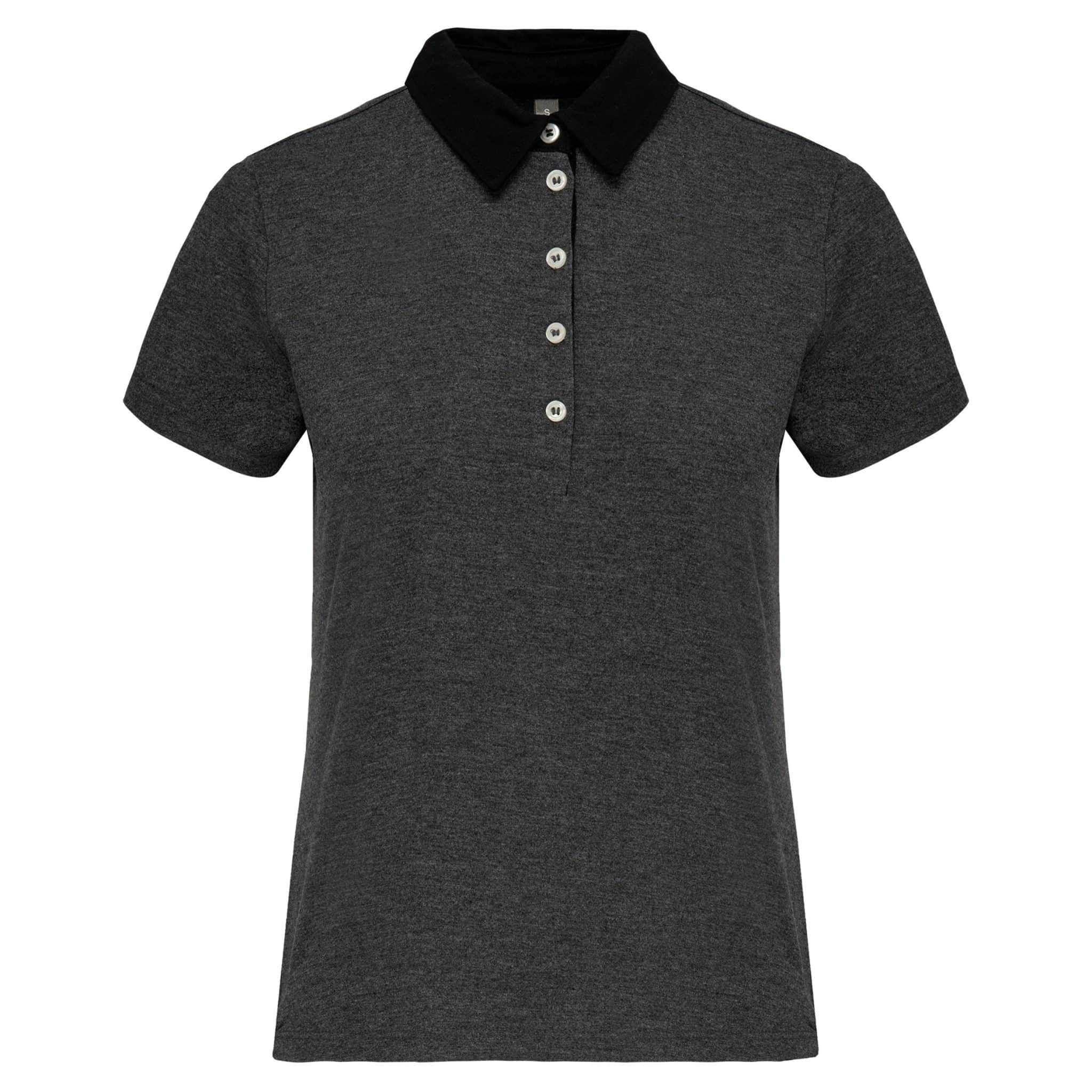 Miniature 14 pour Polo jersey bicolore femme