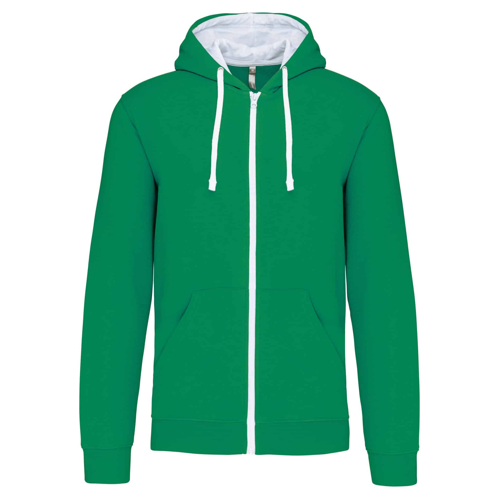 Miniature 13 pour Sweat-shirt zippé capuche contrastée