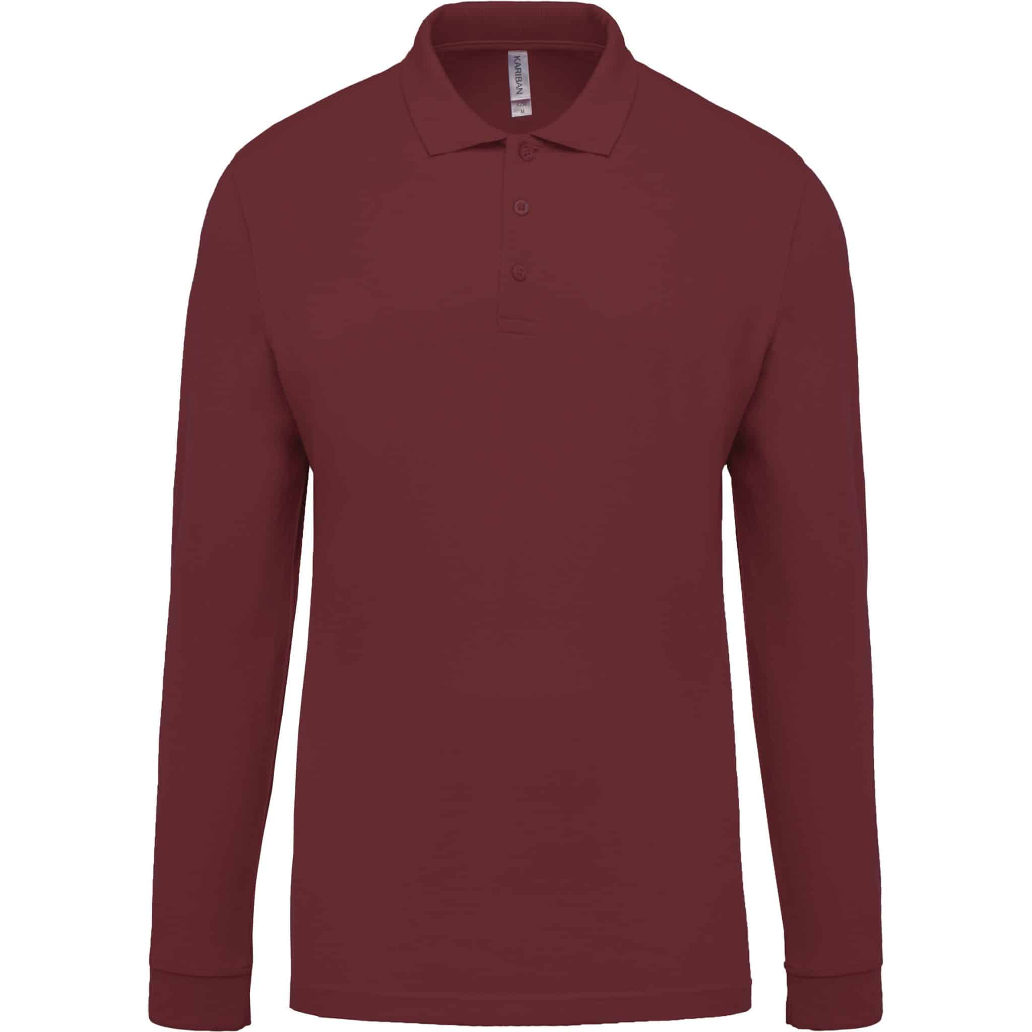 Miniature 24 pour Polo piqué manches longues homme