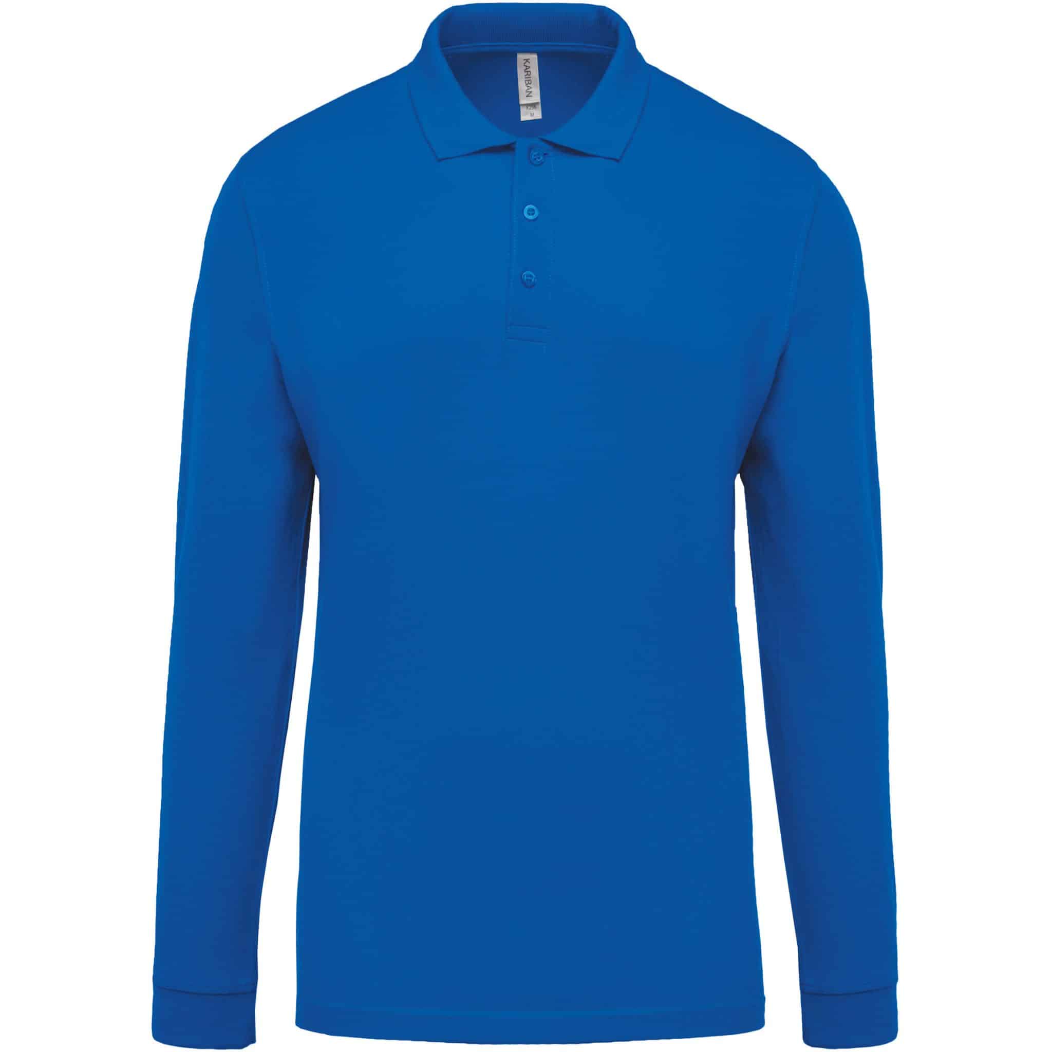 Miniature 16 pour Polo piqué manches longues homme
