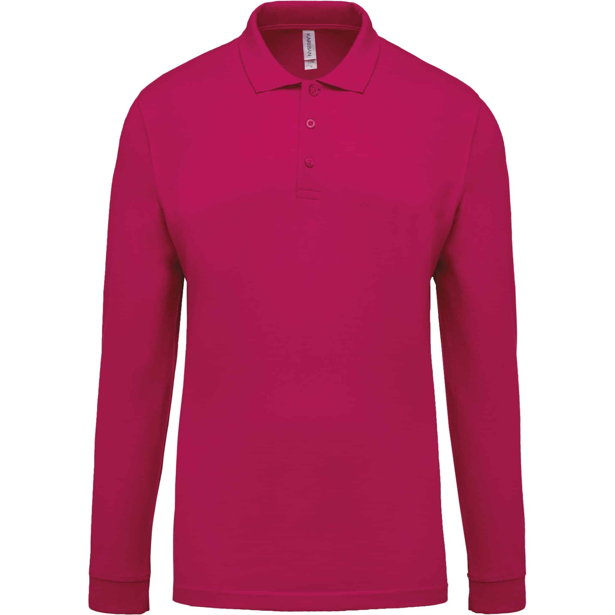 Miniature 14 pour Polo piqué manches longues homme